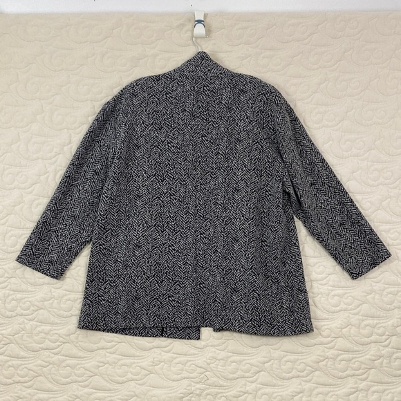 Penningtons 80s Open Front Jacket Black & Gray - Picture 8 of 10